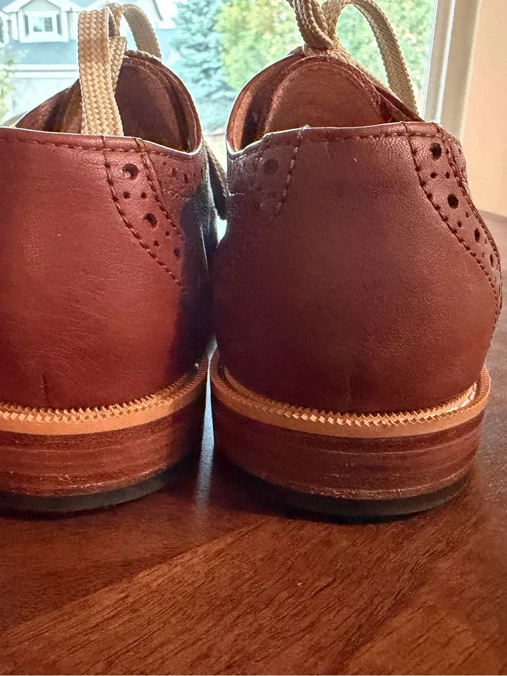 Mikoleon Brown Leather Brogue Oxford Shoes Kids EU 32